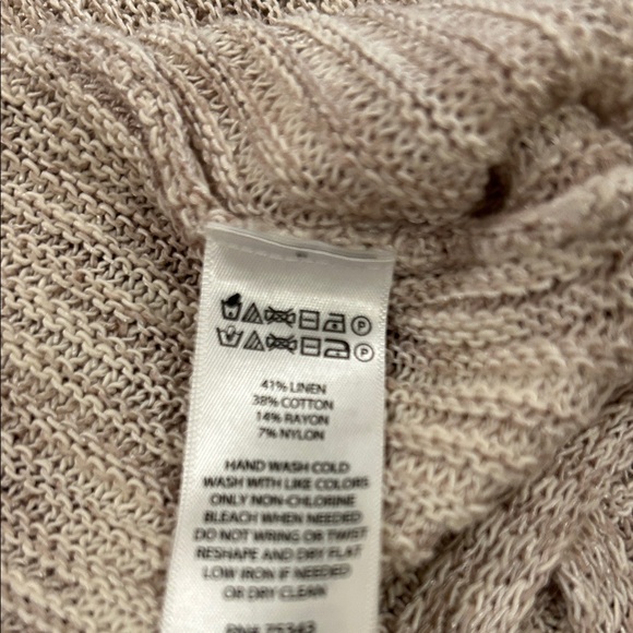 Tahari Light Taupe Ribbed Cardigan - Picture 3 of 5